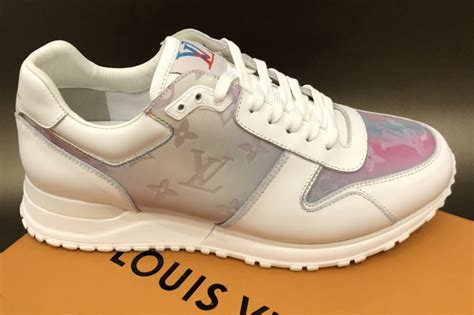 lv run away sneaker white